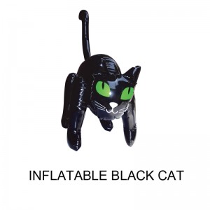 Oppustelig Halloween-dekorationer Props Black Cat
